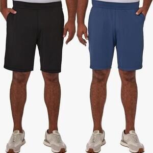 32 Degrees Men's Active Performance Shorts Black Blue Size 3X NWT